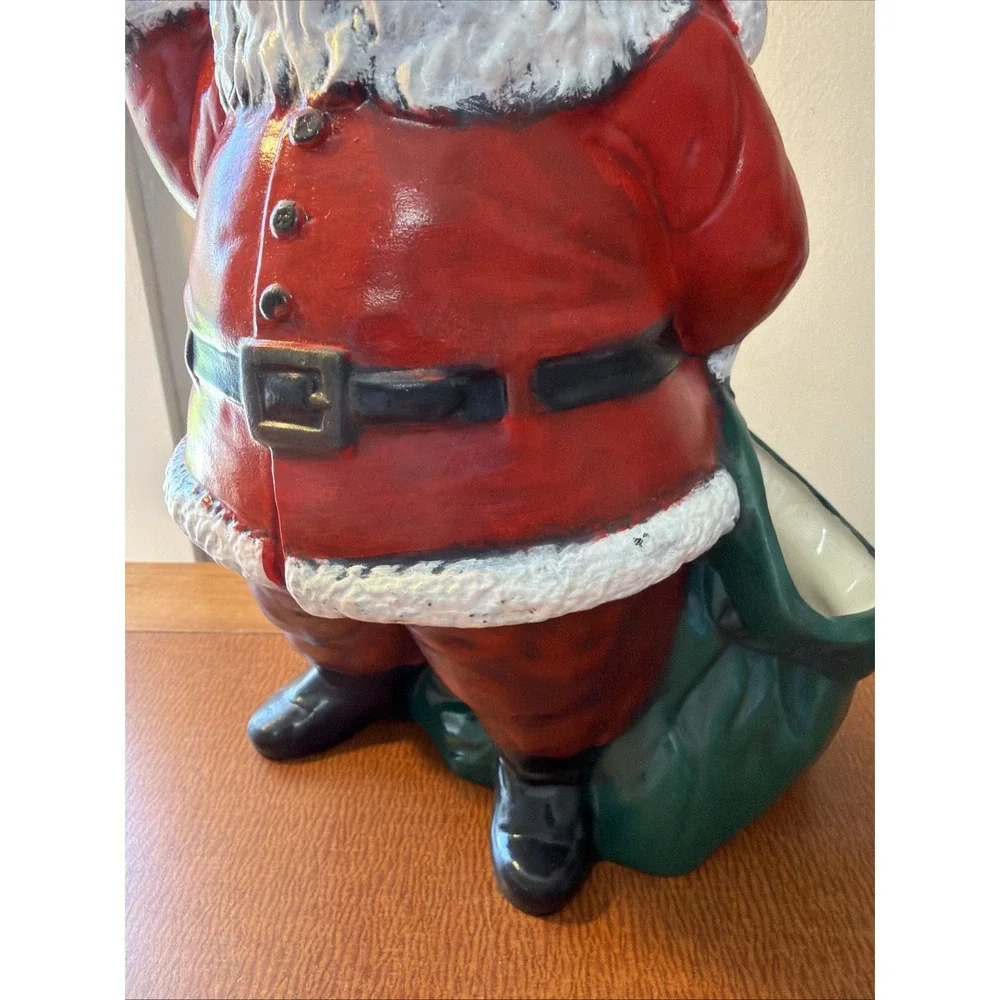 Duncan Ceramic Santa‎ Claus Planter/Candy Dish - Hand Painted, VTG 1973